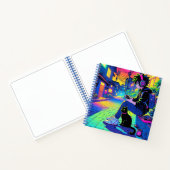 Anime Gamer mit Black Cat | Notizblock (Innenseite)