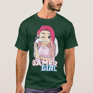 Anime Gamer Niedlich Girl Gaming Kawaii  T-Shirt