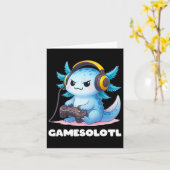 Anime Gamesolotl Axolotl Boys 10-12 Kid Gamer Gami Karte (Gelbe Blume)