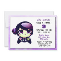 Anime Gaming Girl Lila und Black Kid's Birthday