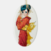 Anime-Geisha Keramikornament (Rechts)