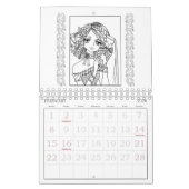 Anime-Gekritzel-Tierkreis-Farbton-Kalender Kalender (Feb 2026)