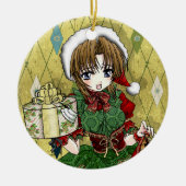 Anime-Geschenk-Mädchen Keramik Ornament (Vorne)
