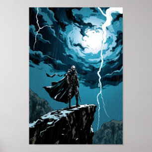 Anime-Gewitter-Krieger-Wandkunst Poster
