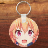 Anime ginger-haired girl plum eyes keychain schlüsselanhänger (Vorderseite)