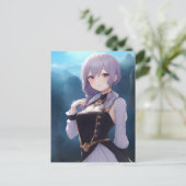 Anime Girl 001 Postkarte (Stehend Vorderseite)