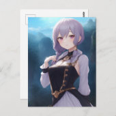 Anime Girl 001 Postkarte (Vorne/Hinten)