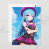 Anime Girl 007 Postkarte (Vorne/Hinten)