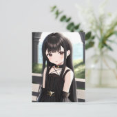 Anime Girl 008 Postkarte (Stehend Vorderseite)