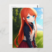 Anime Girl 019 Postkarte (Vorne/Hinten)