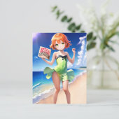 Anime Girl 026 Postkarte (Stehend Vorderseite)