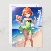 Anime Girl 026 Postkarte (Vorne/Hinten)
