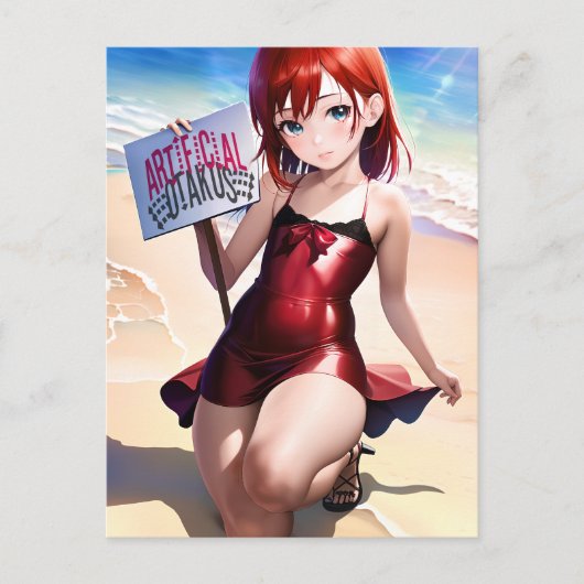 Anime Girl 027 Postkarte (Vorderseite)