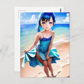 Anime Girl 029 Postkarte (Vorne/Hinten)