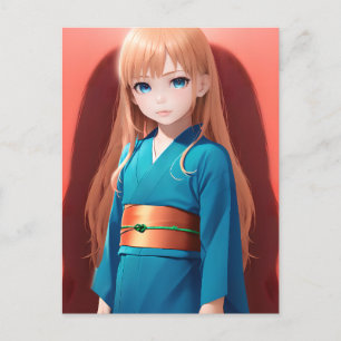 Anime Girl 040 Postkarte