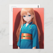 Anime Girl 040 Postkarte (Vorne/Hinten)