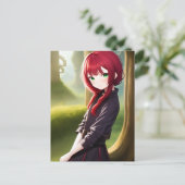 Anime Girl 11 Postkarte (Stehend Vorderseite)