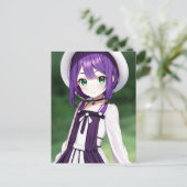 Anime Girl 18 Postkarte (Stehend Vorderseite)