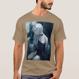 Anime Girl Aesthetic Waifu Japanese Otaku  T-Shirt