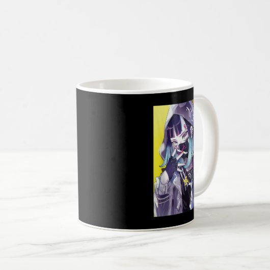Anime Girl Aesthetic Yami Kawaii Edgy Vaporwave Wa Kaffeetasse (VorderseiteRechts)