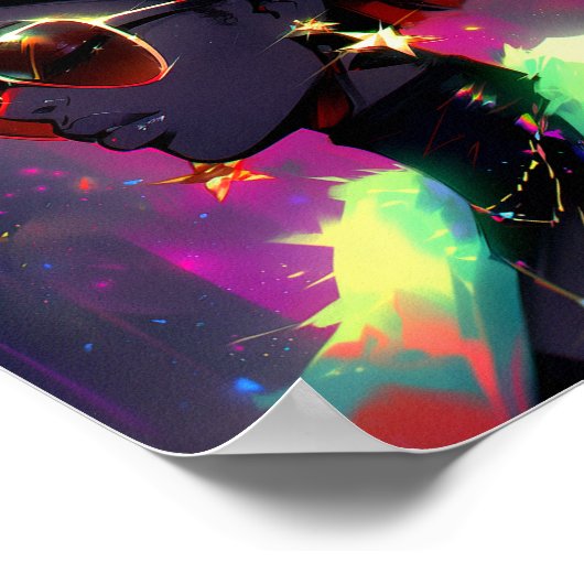 Anime Girl American Art Poster (Ecke)