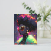 Anime Girl American Art Postkarte (Stehend Vorderseite)