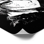 Anime Girl Anime Eyes Ink Sketch Zeichnend für G Poster (Ecke)