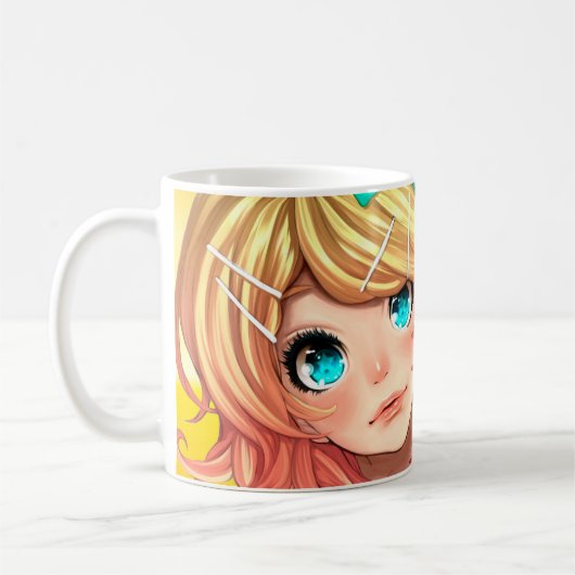 Anime girl art kaffeetasse (Links)