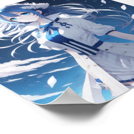 Anime Girl Artwork Poster (Ecke)