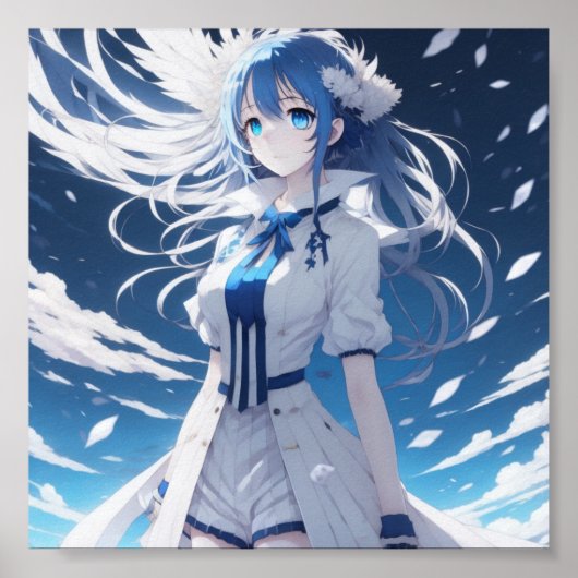 Anime Girl Artwork Poster (Vorne)