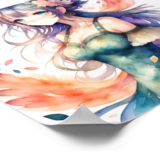 Anime Girl Artwork Poster (Ecke)