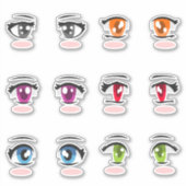 Anime Girl Aufkleber (Vorderseite)