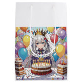 Anime girl B Geburtstag Mittlere Geschenktüte (Rückseite)