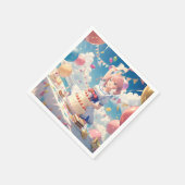 Anime Girl Birthday Serviette (Ecke)