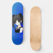 Anime Girl Blue Skateboard (Vorderseite)