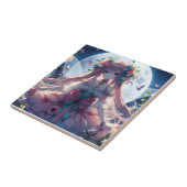 Anime Girl Blume Moon Fairy Fliese (Seite)