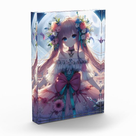 Anime Girl Blume Moon Fairy Fotoblock (Links)