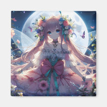 Anime Girl Blume Moon Fairy