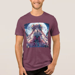 Anime Girl Blume Moon Fairy Tri-Blend Shirt