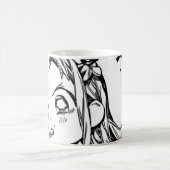 Anime Girl Cafe Mood Kaffeetasse (Mittel)
