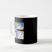 Anime Girl Cat Otaku Anime Merch Kawaii Stuff Kaffeetasse (Vorderseite Links)