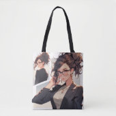 Anime-Girl-Chefin Tasche (Vorderseite)