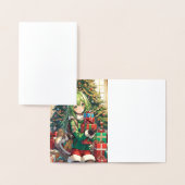 Anime girl Christmas Folienkarte (Anzeige)