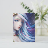 Anime Girl Christmas Holidays Poster Postkarte (Stehend Vorderseite)