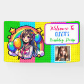 Anime Girl Colorful Pop Banner (Horizontal)