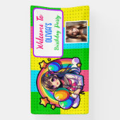 Anime Girl Colorful Pop Banner (Vertikal)
