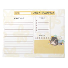 Anime Girl Daily Planer Notepad
