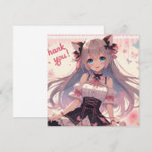 Anime Girl Danke-Card Dankeskarte (Vorne/Hinten)