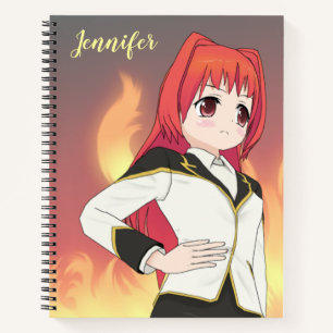 Anime Girl Design Notebook Notizblock