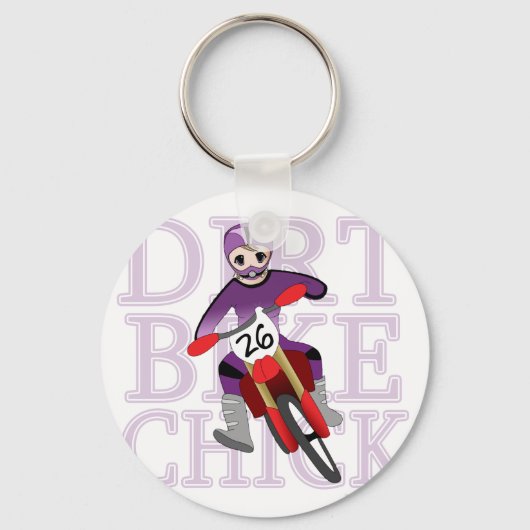 Anime Girl Dirt Bike Schlüsselanhänger (Vorderseite)